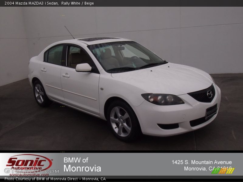 Rally White / Beige 2004 Mazda MAZDA3 i Sedan