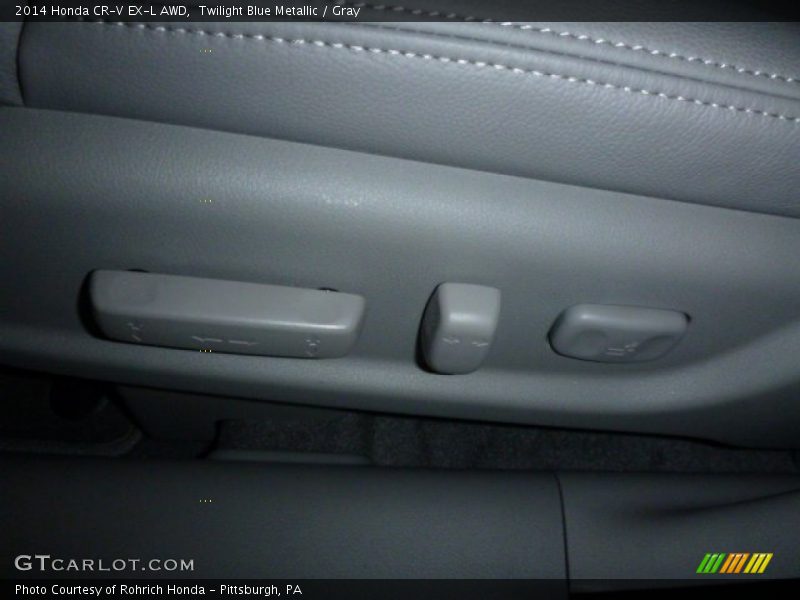 Twilight Blue Metallic / Gray 2014 Honda CR-V EX-L AWD