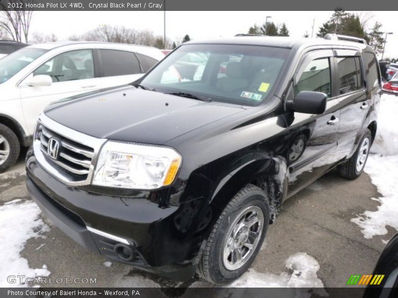 Crystal Black Pearl / Gray 2012 Honda Pilot LX 4WD