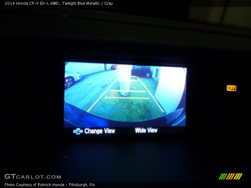 Twilight Blue Metallic / Gray 2014 Honda CR-V EX-L AWD