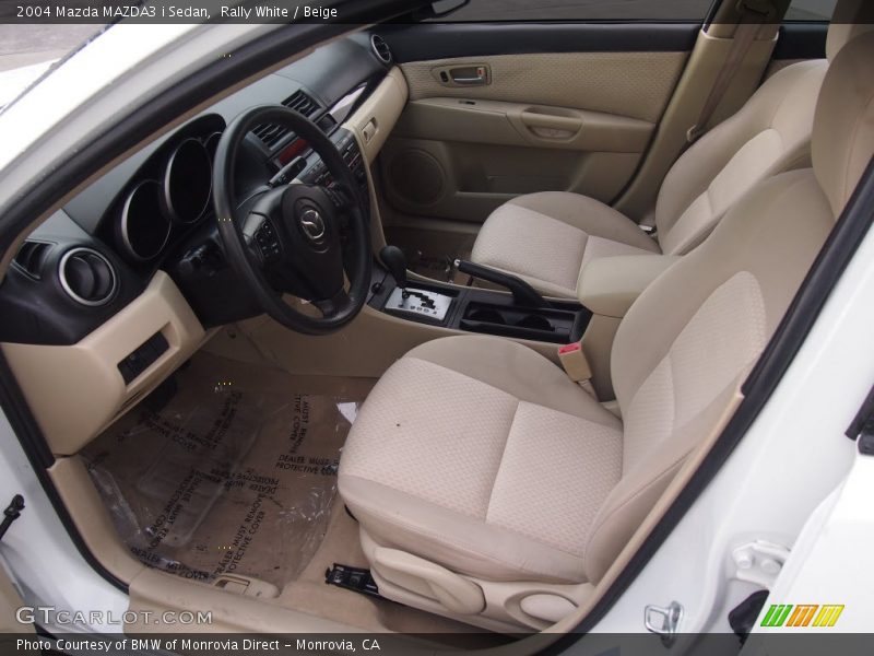 Rally White / Beige 2004 Mazda MAZDA3 i Sedan
