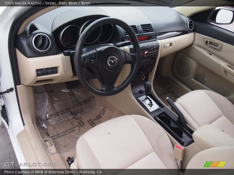 Rally White / Beige 2004 Mazda MAZDA3 i Sedan