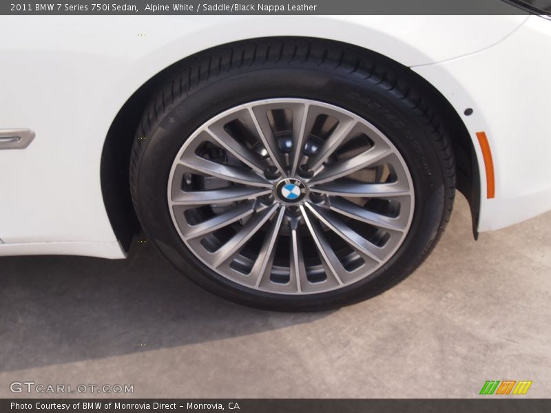 Alpine White / Saddle/Black Nappa Leather 2011 BMW 7 Series 750i Sedan