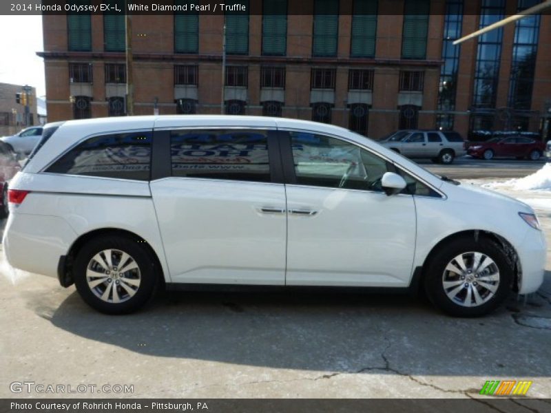 White Diamond Pearl / Truffle 2014 Honda Odyssey EX-L