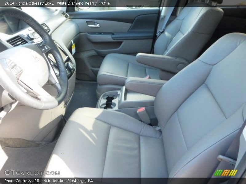 White Diamond Pearl / Truffle 2014 Honda Odyssey EX-L