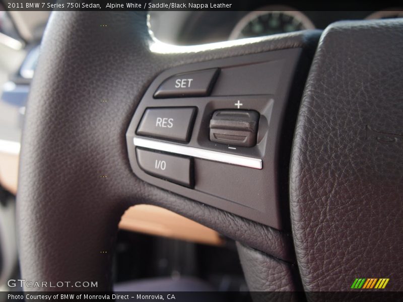 Alpine White / Saddle/Black Nappa Leather 2011 BMW 7 Series 750i Sedan