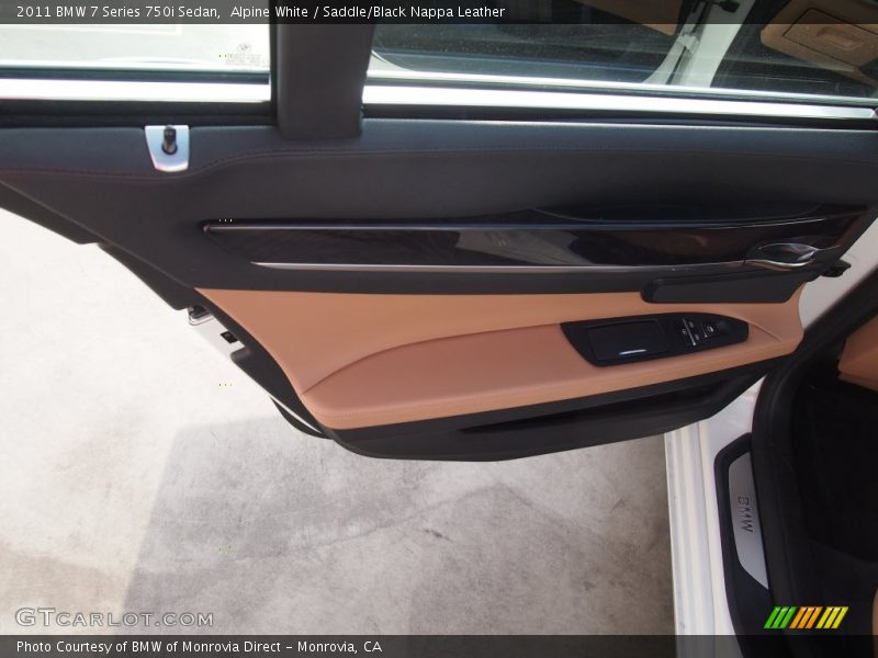 Alpine White / Saddle/Black Nappa Leather 2011 BMW 7 Series 750i Sedan
