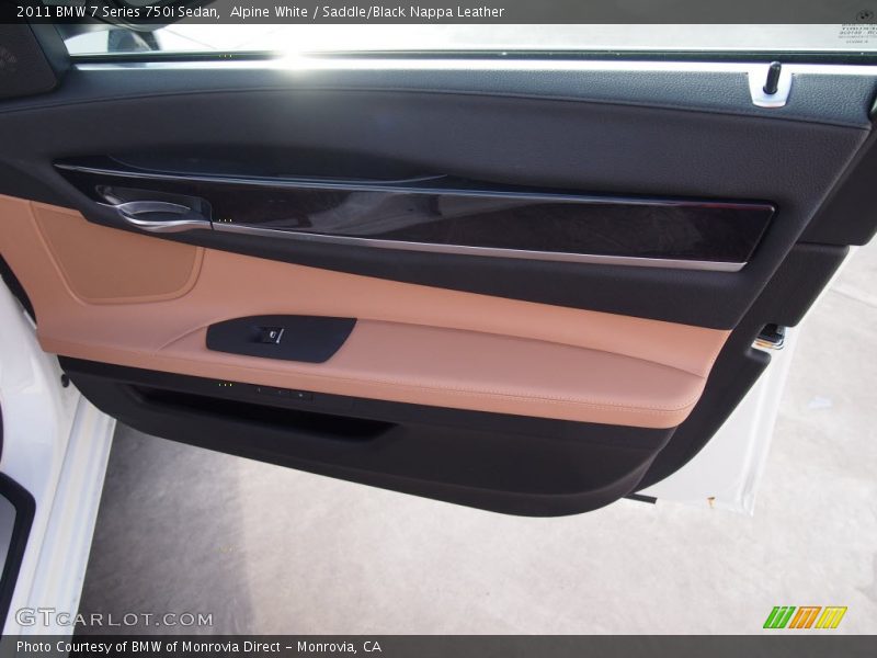 Alpine White / Saddle/Black Nappa Leather 2011 BMW 7 Series 750i Sedan