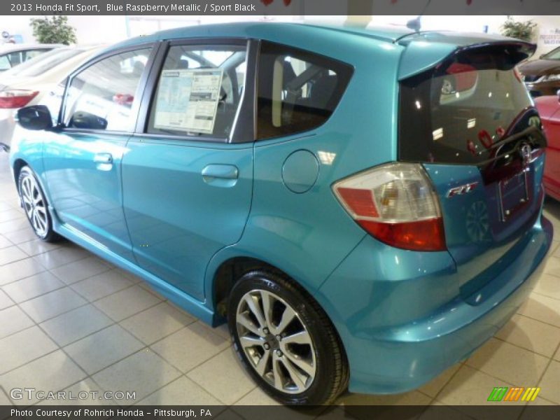 Blue Raspberry Metallic / Sport Black 2013 Honda Fit Sport