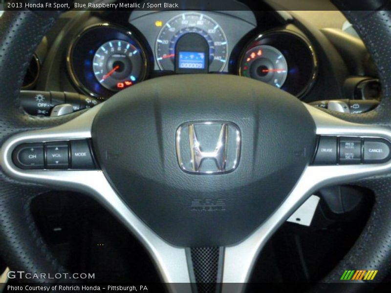 Blue Raspberry Metallic / Sport Black 2013 Honda Fit Sport