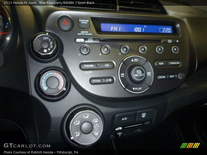 Blue Raspberry Metallic / Sport Black 2013 Honda Fit Sport