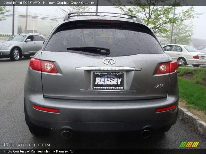 Platinum Graphite Gray / Graphite 2008 Infiniti EX 35 AWD