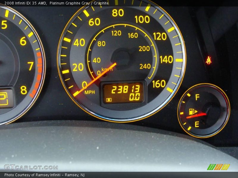 Platinum Graphite Gray / Graphite 2008 Infiniti EX 35 AWD