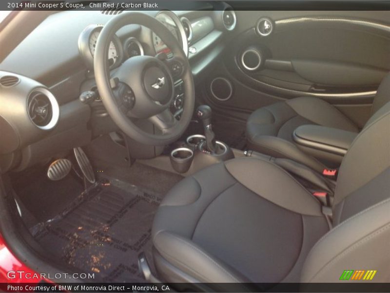 Carbon Black Interior - 2014 Cooper S Coupe 