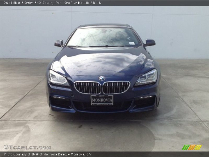 Deep Sea Blue Metallic / Black 2014 BMW 6 Series 640i Coupe