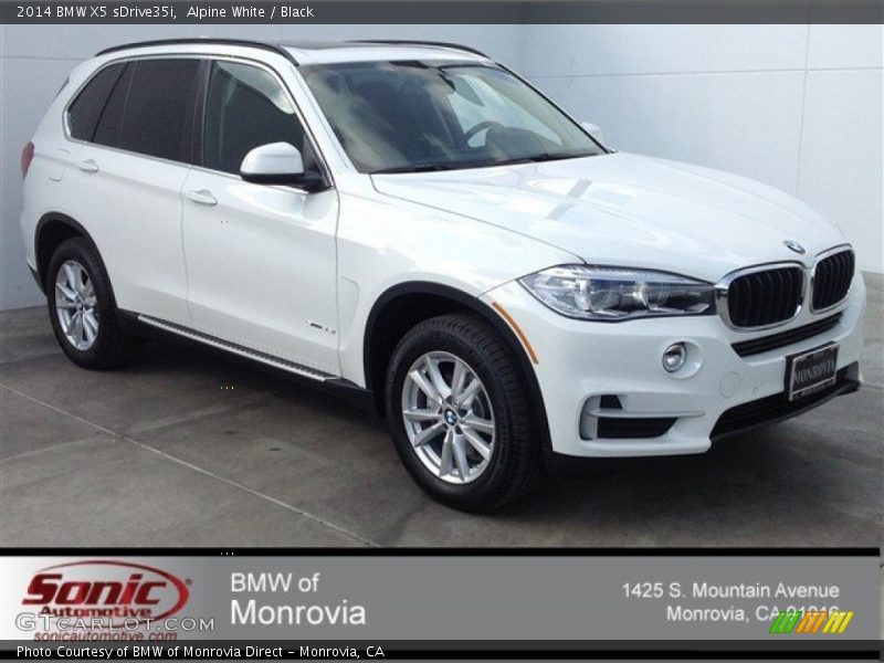 Alpine White / Black 2014 BMW X5 sDrive35i