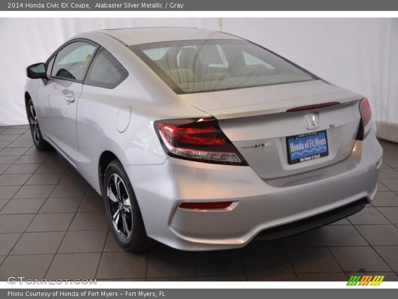 Alabaster Silver Metallic / Gray 2014 Honda Civic EX Coupe