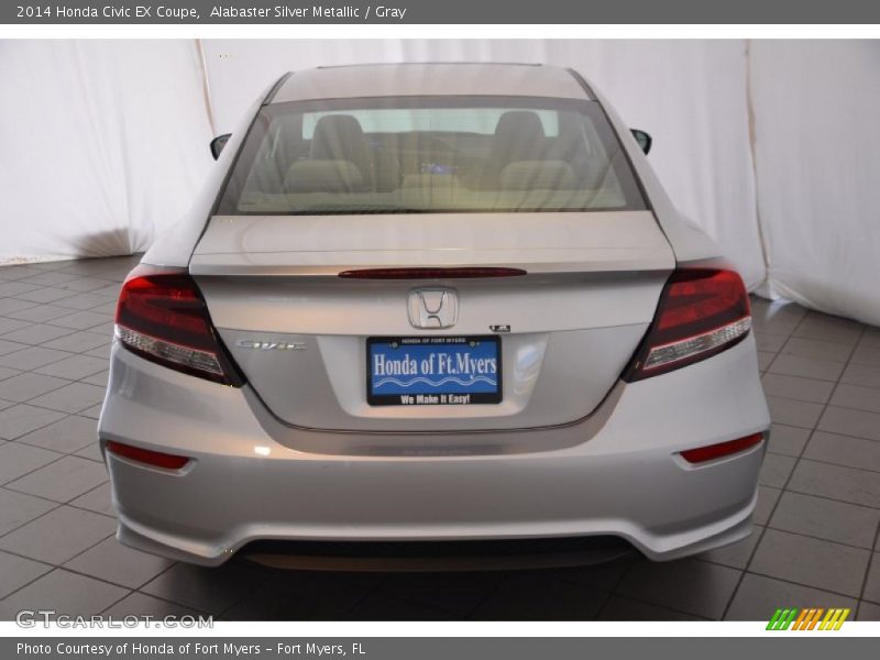 Alabaster Silver Metallic / Gray 2014 Honda Civic EX Coupe