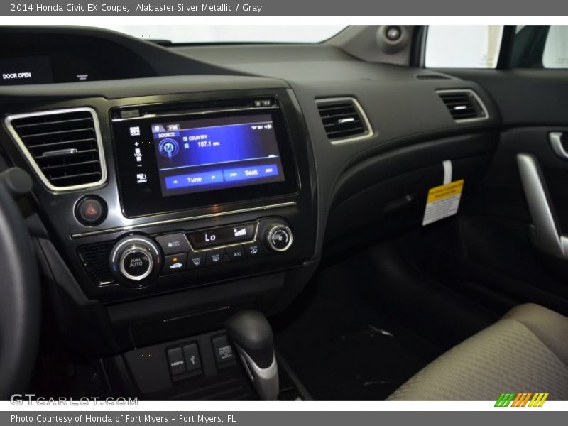 Alabaster Silver Metallic / Gray 2014 Honda Civic EX Coupe