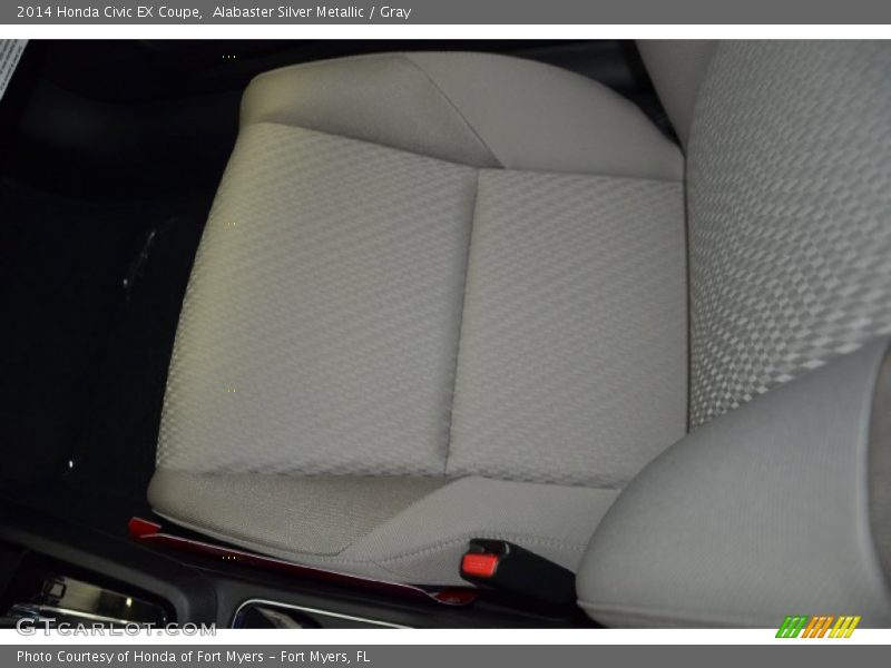 Alabaster Silver Metallic / Gray 2014 Honda Civic EX Coupe