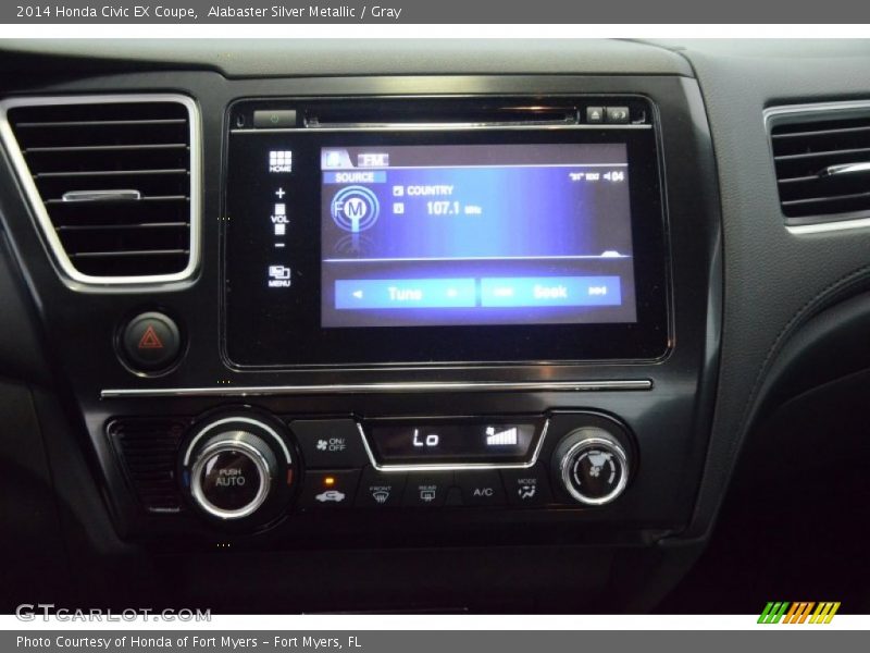 Alabaster Silver Metallic / Gray 2014 Honda Civic EX Coupe
