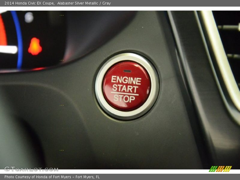 Alabaster Silver Metallic / Gray 2014 Honda Civic EX Coupe