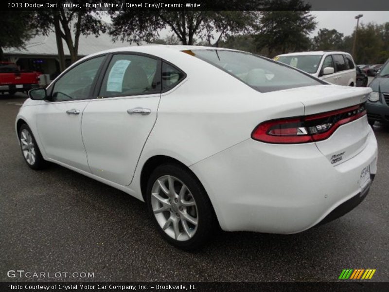 Bright White / Diesel Gray/Ceramic White 2013 Dodge Dart Limited
