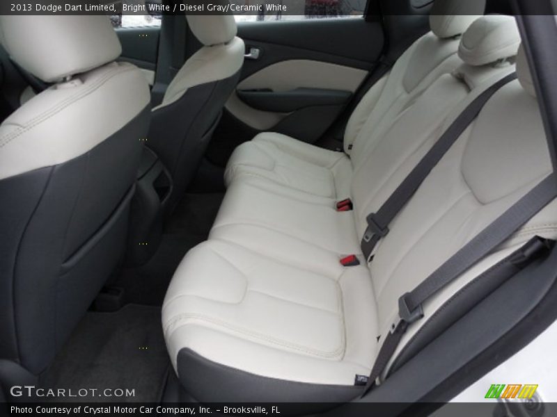 Bright White / Diesel Gray/Ceramic White 2013 Dodge Dart Limited