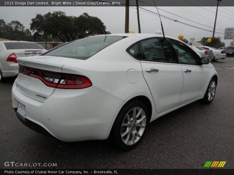 Bright White / Diesel Gray/Ceramic White 2013 Dodge Dart Limited