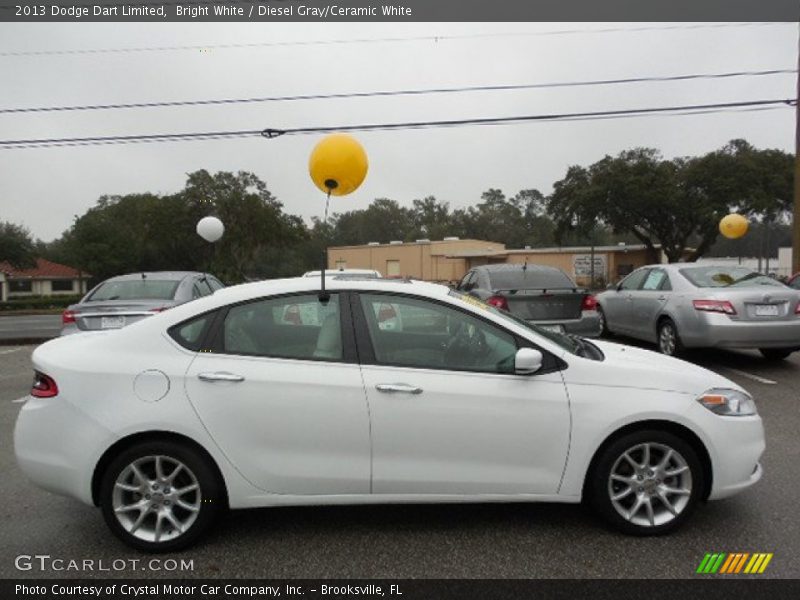 Bright White / Diesel Gray/Ceramic White 2013 Dodge Dart Limited