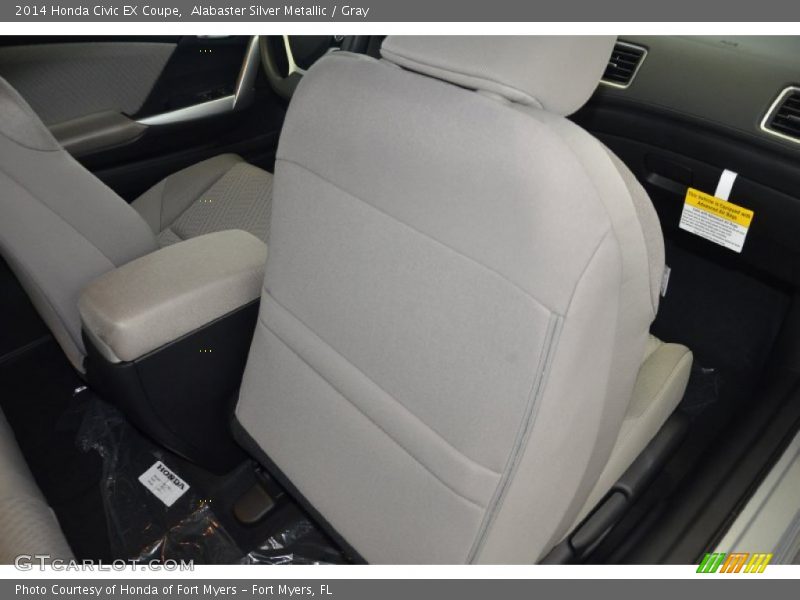 Alabaster Silver Metallic / Gray 2014 Honda Civic EX Coupe