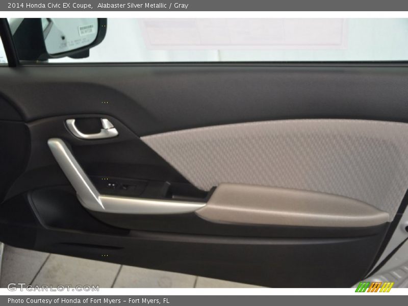 Alabaster Silver Metallic / Gray 2014 Honda Civic EX Coupe