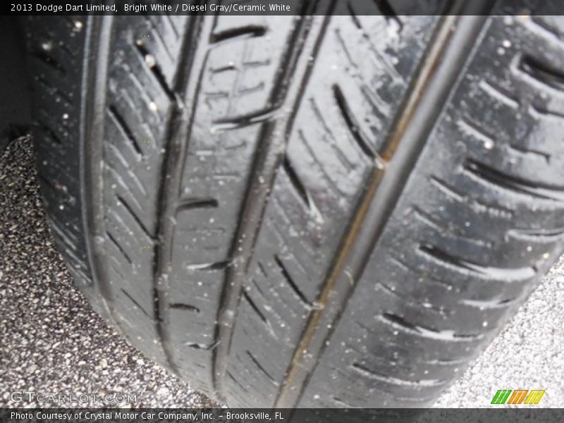 Bright White / Diesel Gray/Ceramic White 2013 Dodge Dart Limited