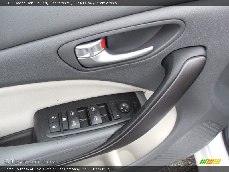 Bright White / Diesel Gray/Ceramic White 2013 Dodge Dart Limited