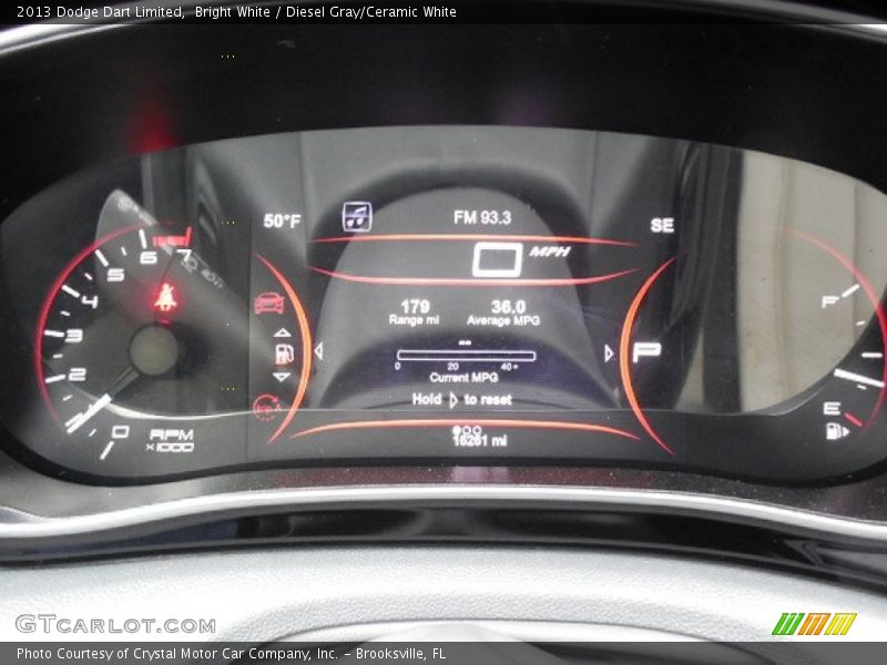 Bright White / Diesel Gray/Ceramic White 2013 Dodge Dart Limited