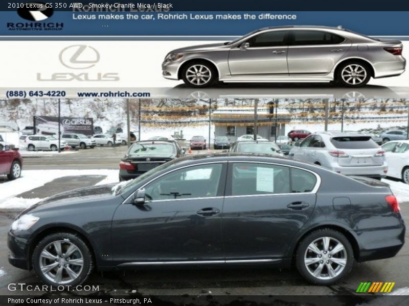 Smokey Granite Mica / Black 2010 Lexus GS 350 AWD