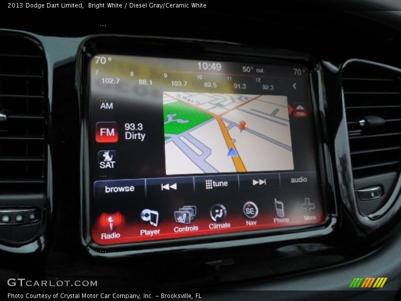 Bright White / Diesel Gray/Ceramic White 2013 Dodge Dart Limited