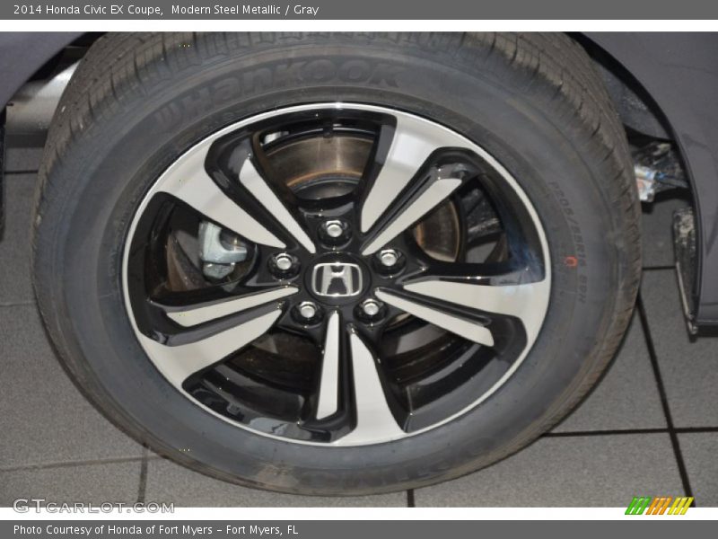 Modern Steel Metallic / Gray 2014 Honda Civic EX Coupe