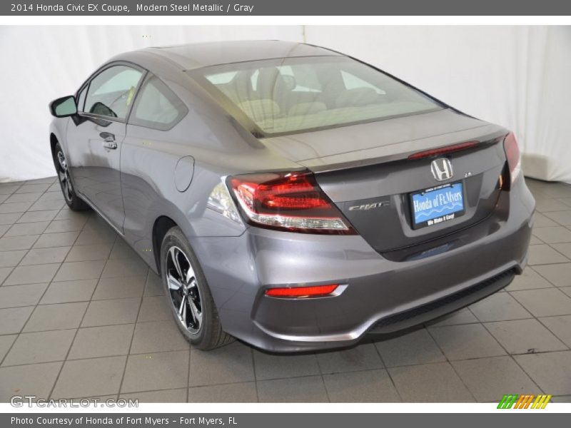 Modern Steel Metallic / Gray 2014 Honda Civic EX Coupe