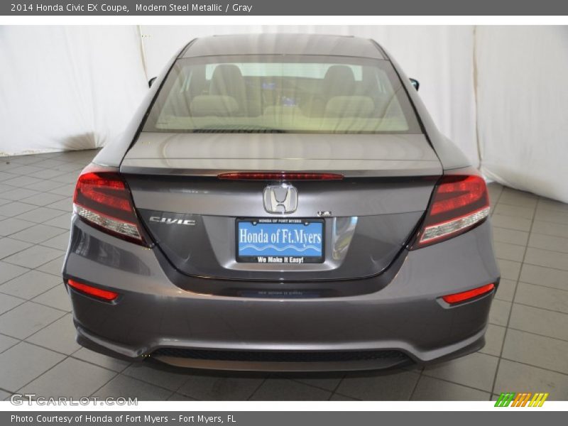 Modern Steel Metallic / Gray 2014 Honda Civic EX Coupe