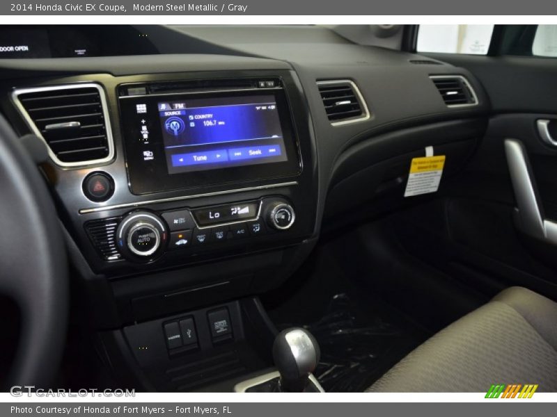 Modern Steel Metallic / Gray 2014 Honda Civic EX Coupe