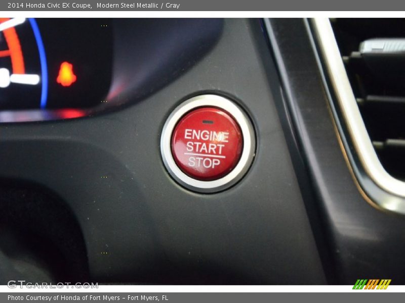 Modern Steel Metallic / Gray 2014 Honda Civic EX Coupe