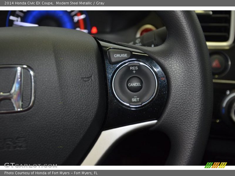 Modern Steel Metallic / Gray 2014 Honda Civic EX Coupe