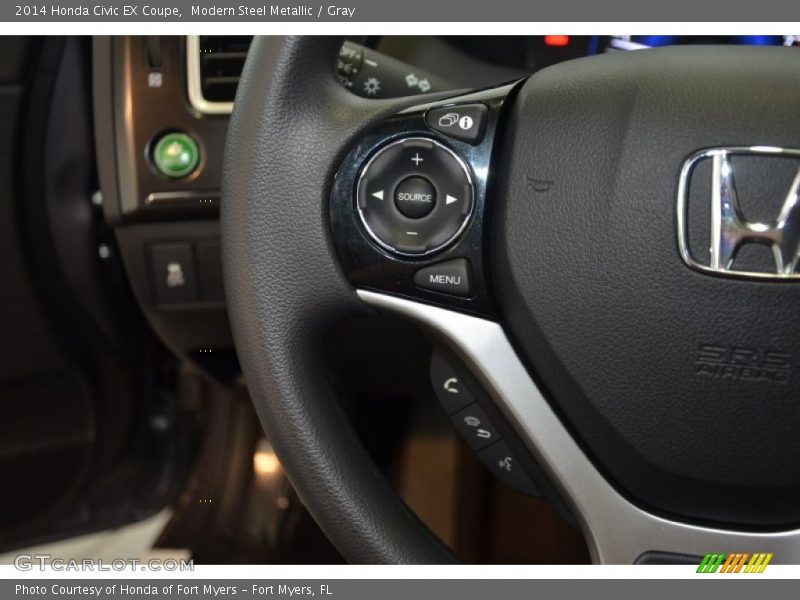 Modern Steel Metallic / Gray 2014 Honda Civic EX Coupe