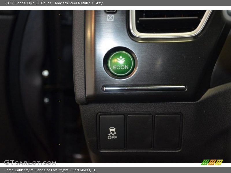 Modern Steel Metallic / Gray 2014 Honda Civic EX Coupe