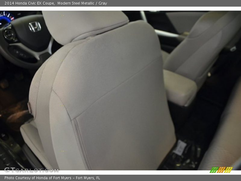 Modern Steel Metallic / Gray 2014 Honda Civic EX Coupe