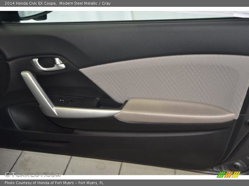 Modern Steel Metallic / Gray 2014 Honda Civic EX Coupe