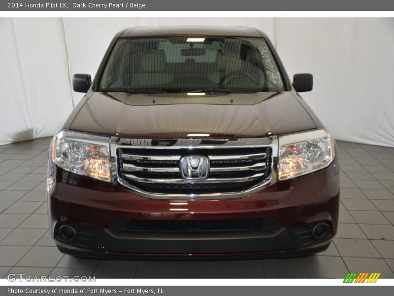 Dark Cherry Pearl / Beige 2014 Honda Pilot LX