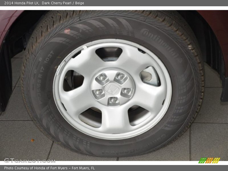 Dark Cherry Pearl / Beige 2014 Honda Pilot LX