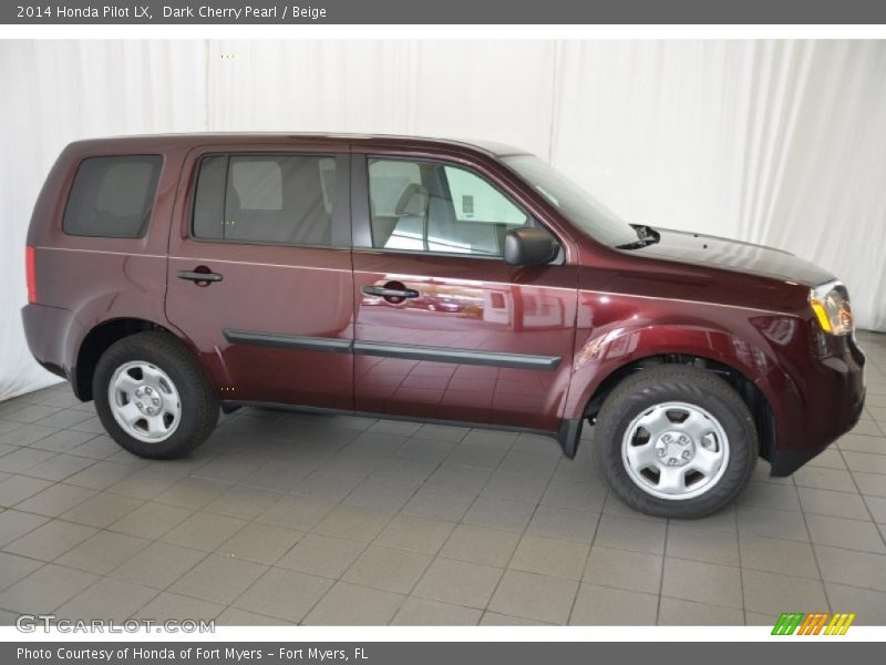 Dark Cherry Pearl / Beige 2014 Honda Pilot LX